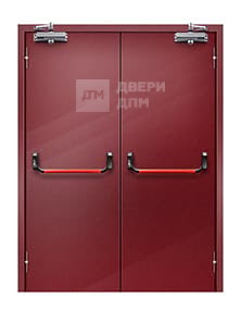 Глухая двупольная ДПМ-02 EI-45 противопожарная дверь с антипаникой